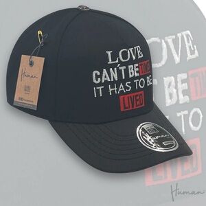 Unisex Human Hats embroidered Love Can’t be timed it has to be lived SnapBack